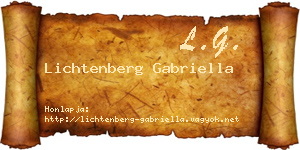 Lichtenberg Gabriella névjegykártya
