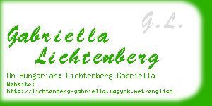gabriella lichtenberg business card
